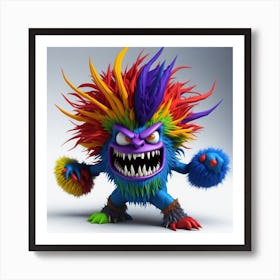 Leonardo Diffusion 3d Hd Rainbow Fantasy Creature Crazy Sharp 0 (2) Art Print