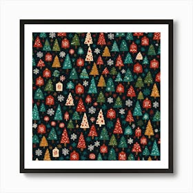 Christmas Trees Art Print