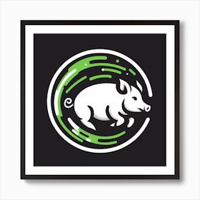 Pig Logo 2 Art Print