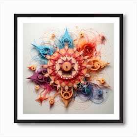 Quilling Spirals Concept One Art Print