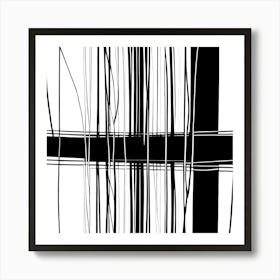 Intersecting Realities: Abstract Crosses Art Print