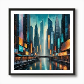 Futuristic Cityscape 12 Art Print