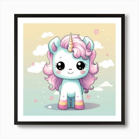 Cute Unicorn 125 Art Print