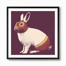 Wrestler Rabbit Art Print