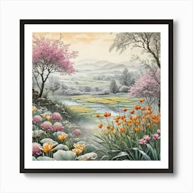 Asian Garden Art Print