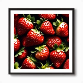 Red Strawberries Art Print