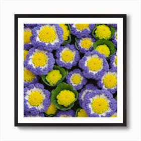 Purple And Yellow Flowers Art Print