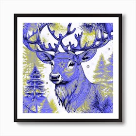 Purple Rudolph Art Print