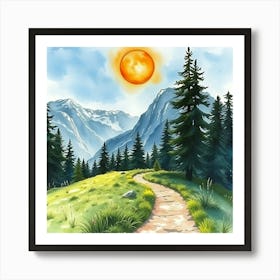 Watercolor Landscape 2 Art Print