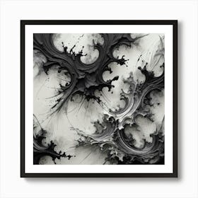 Black and White Abstract Art 141 Art Print