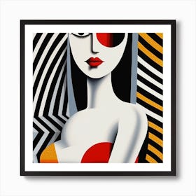 'The Woman In Red' Art Print