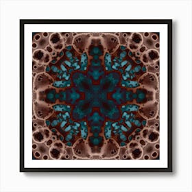 Blue Bubbles Pattern 2 Art Print