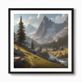 Mountain Landscape 51 Art Print