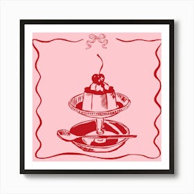 Dessert On A Plate Art Print