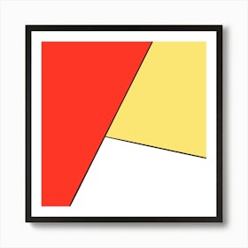 Neoplastitsizm, Red, Yellow, White Art Print