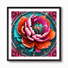 Steampunk Poppy 1 Art Print