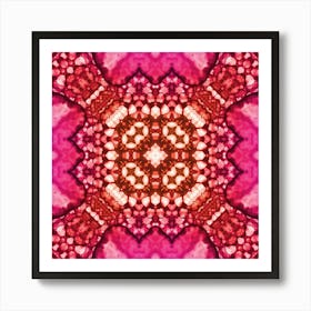 Pink Alcohol Ink Flower Pattern 8 Art Print