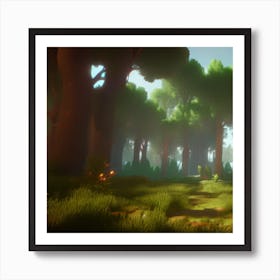 Forest In The Fog Art Print