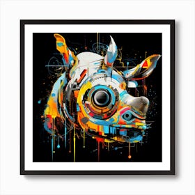 Rhino Head Art Print