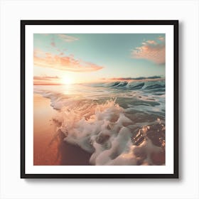 Sunset At The Beach Art Print