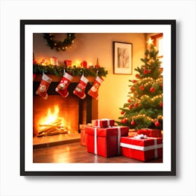 Christmas Stockings Art Print