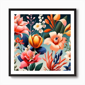 Floral Set Art Print