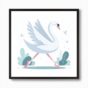 A swan ballerina 1 Art Print