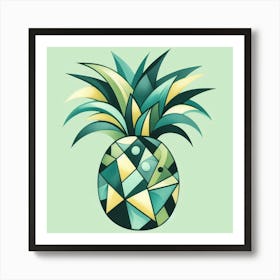 Abstract Pineapple Kitchen Restaurant Hallway Art Print