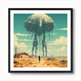 Aliens In The Desert Art Print