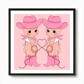 Cowgirl Cherubs | Wester Cowboy Inspired Poster