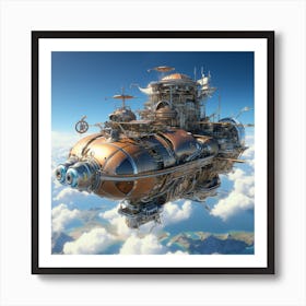 Sci-Fi Spaceship 2 Art Print