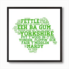 Yorkshire County Famous Sayings Print | Yorkshire Funny Print | Yorkshire Quote Art Print