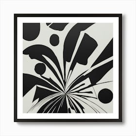 Black and White Abstract Art 102 Art Print