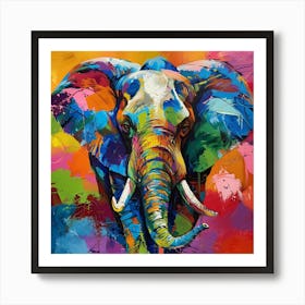 Colorful Elephant 9 Art Print