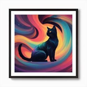 Black Cat Art Print