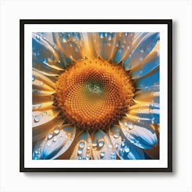 Daisy With Water Droplets 5 Art Print