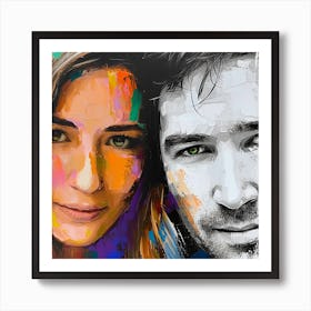 Portrait Of A Couple 3 Art Print