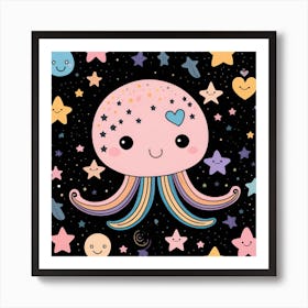Kawaii Octopus Art Print