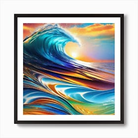 Wave In The Ocean 1 Art Print