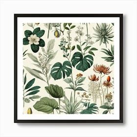 Tropical Plants Art Print