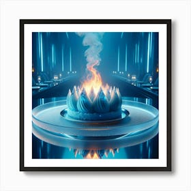 A Futuristic Dessert Called Glacier Fire Tart, Ele Art Print