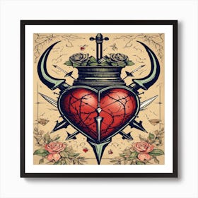 Heart Tattoo Art Print