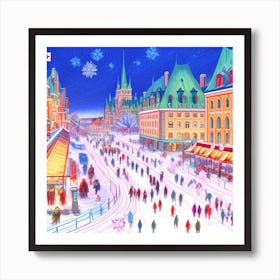 Christmas In Quebec 1 Art Print