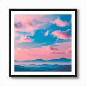 Sunset In The Mountains Art Print