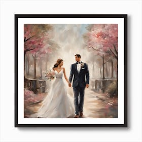 Bride And Groom 1 Art Print