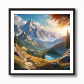 Mountain Landscape 53 Art Print