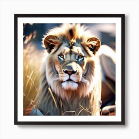 Lion art 34 Art Print