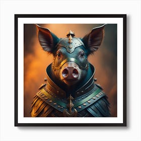 Pig In Armor 5 Art Print