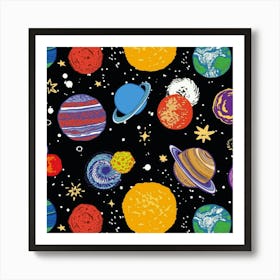 Space Galaxy Art Cute Art Art Print