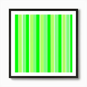 Lime Green Stripes Art Print